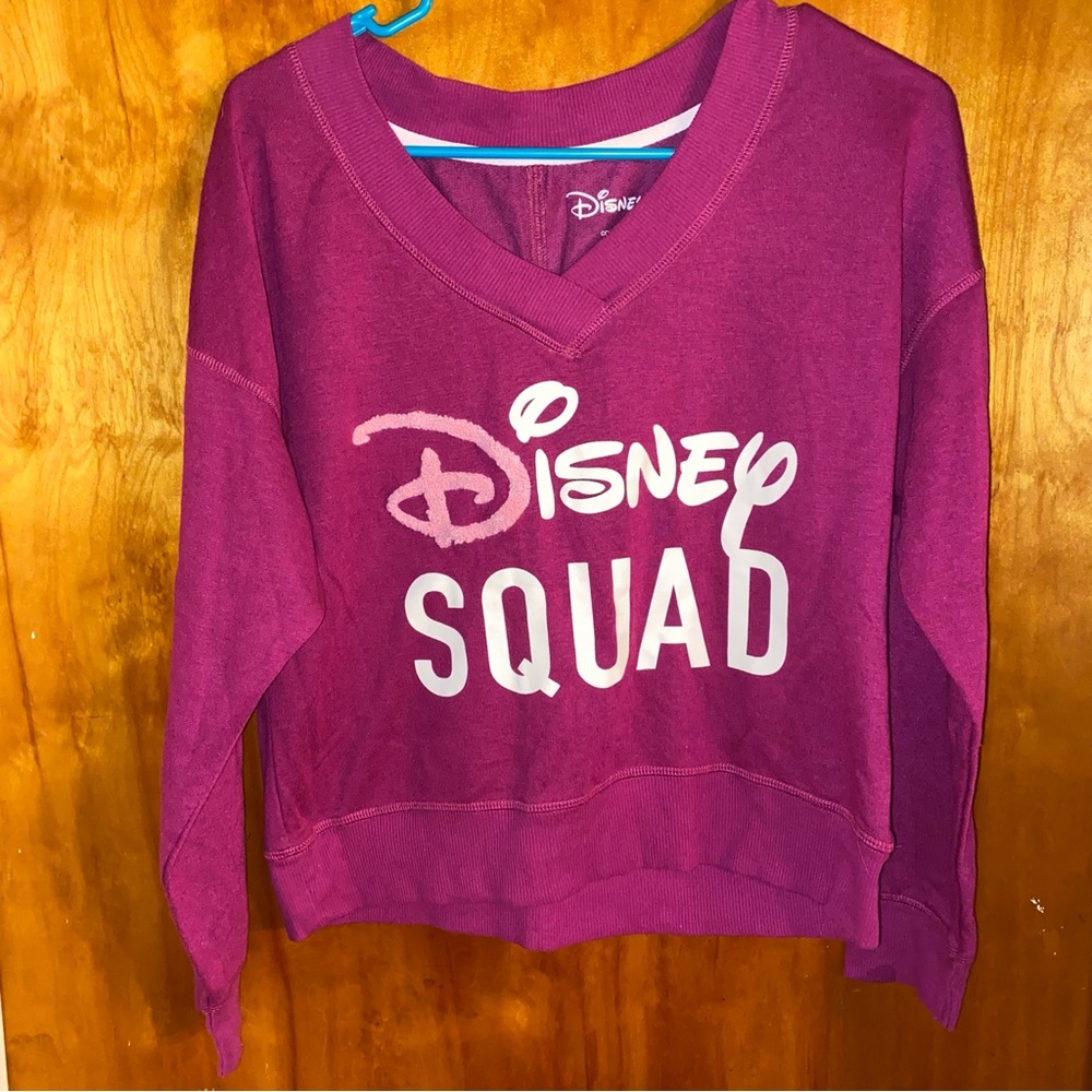 Disney Princess Cropped Oversized Sweatshirt Magenta Pink Prep SIZE SMALL - Picture 4 of 5
